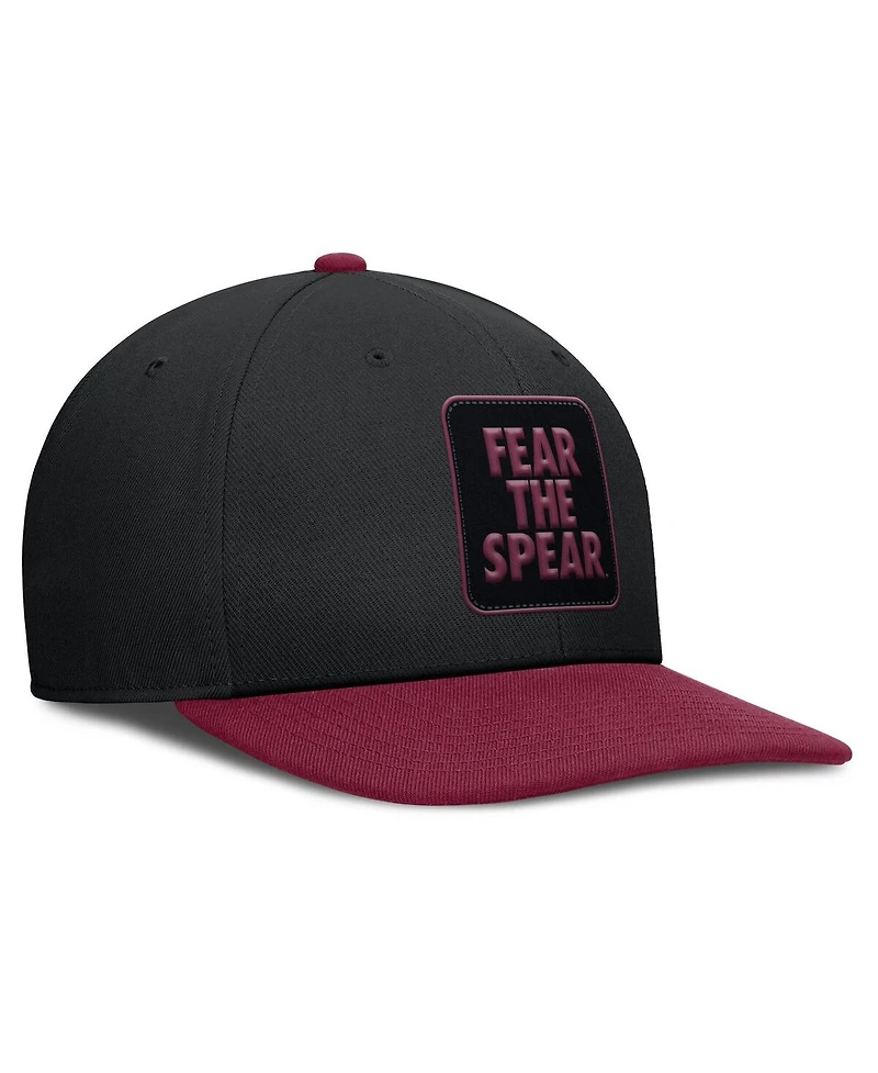 Nike Men's Black/Garnet Florida State Seminoles 2025 Sideline Campus Pro Local Snapback Hat