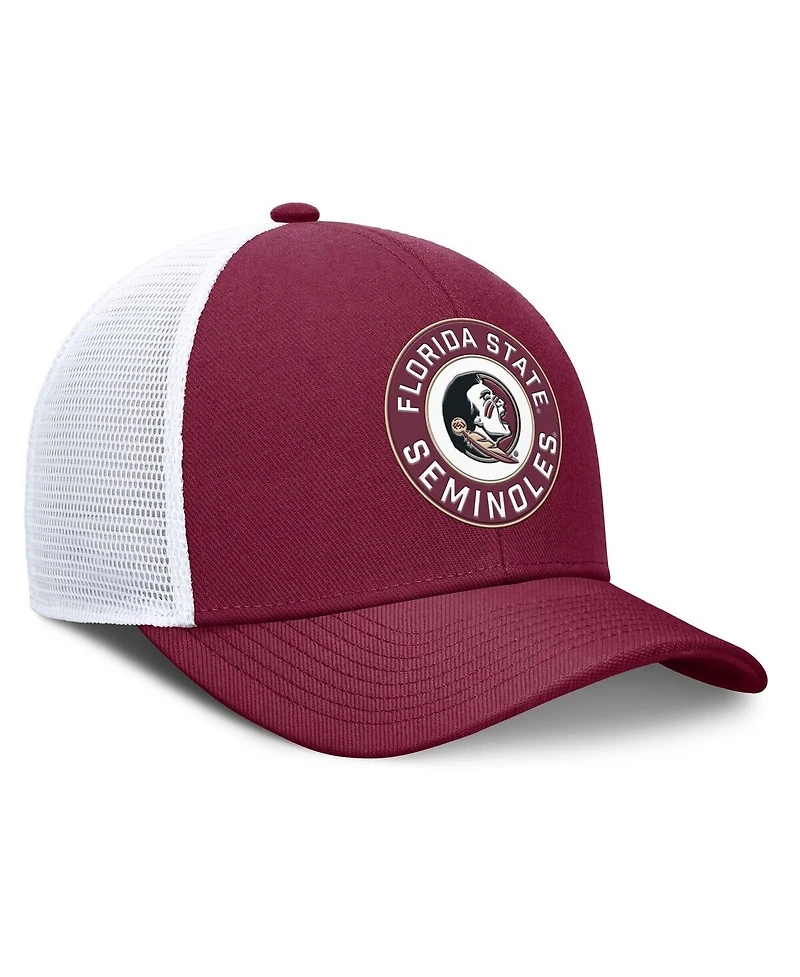 Nike Men's Garnet/White Florida State Seminoles Rise Primetime Performance Trucker Adjustable Hat
