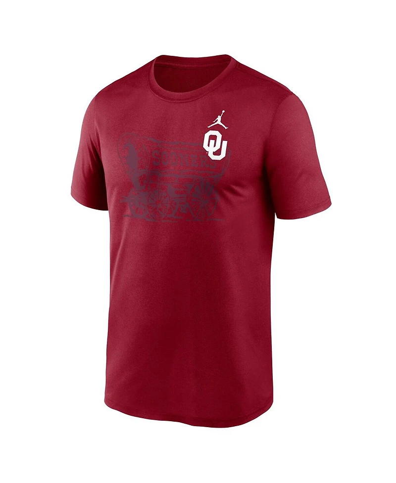 Jordan Men's Crimson Oklahoma Sooners Campus Shadow Legend Performance T-Shirt