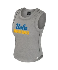 Colosseum Women's Heather Gray Ucla Bruins Beach You Ribbed Tri-Blend Tank Top