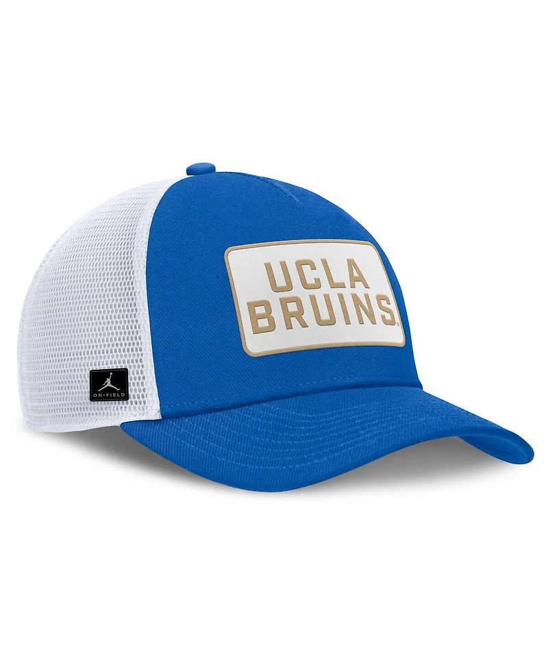 Jordan Men's Blue/White Ucla Bruins 2025 On-Field Rise Patch Trucker Adjustable Hat