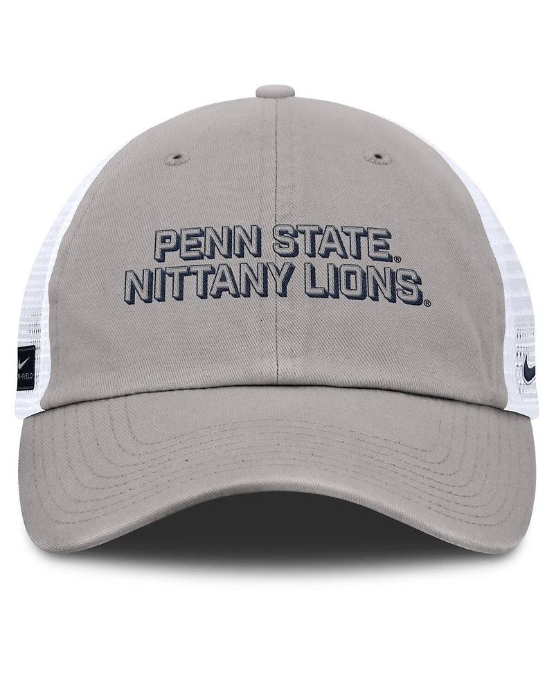 Nike Men's Gray Penn State Nittany Lions 2025 Gameday On-Field Club Adjustable Trucker Hat