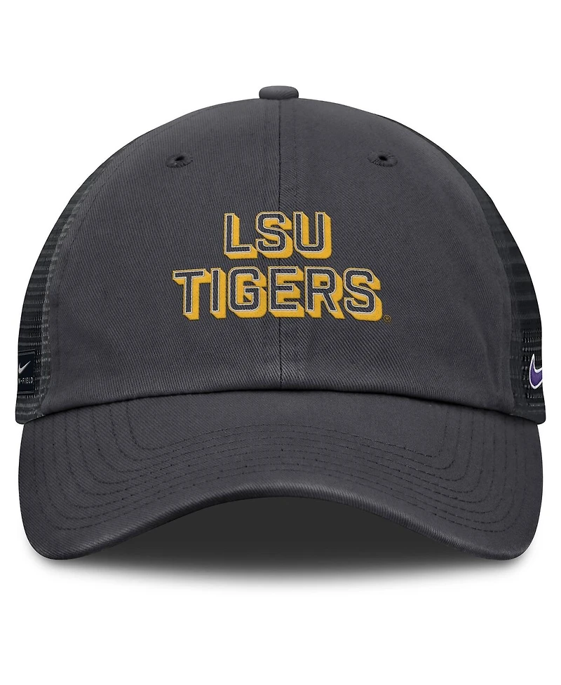 Nike Men's Anthracite Lsu Tigers 2025 Gameday On-Field Club Adjustable Trucker Hat