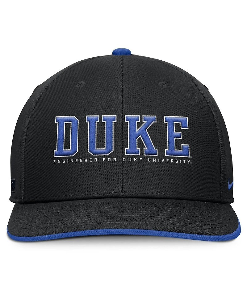 Nike Men's Black Duke Blue Devils 2025 On-Field Pro Performance Adjustable Hat