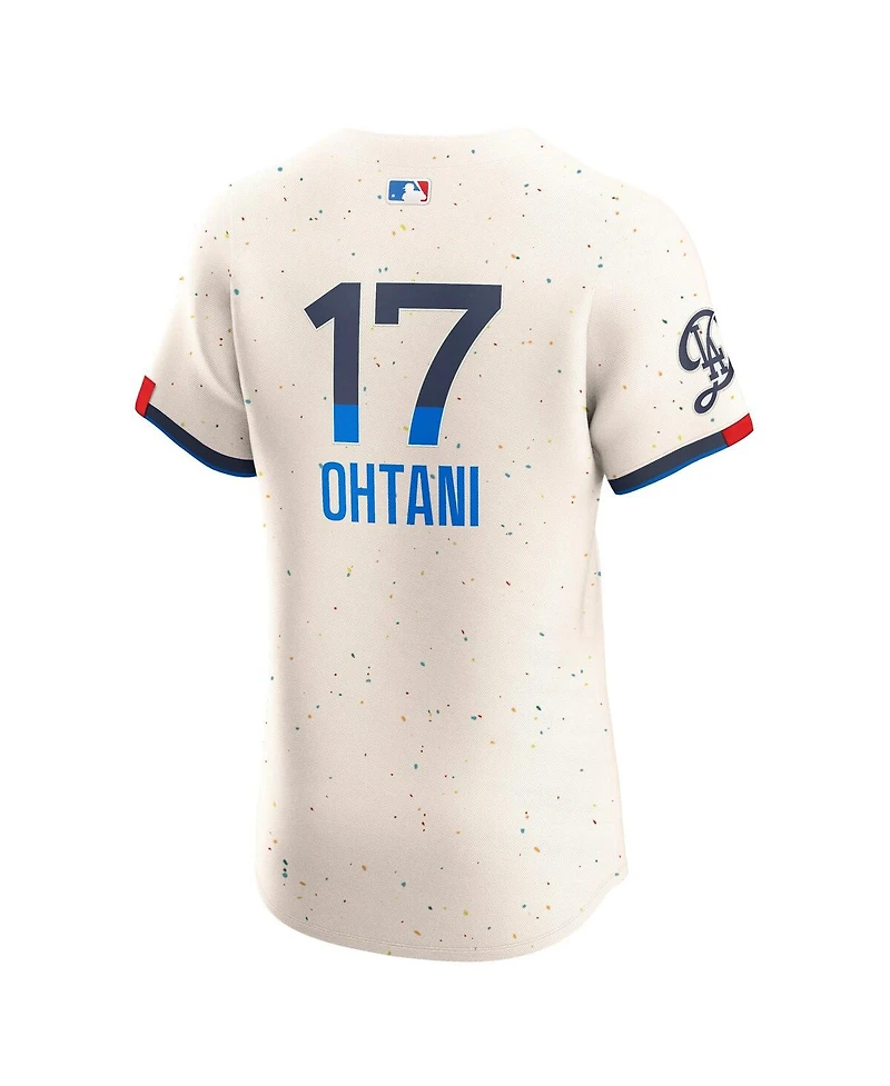 Nike Men's Shohei Ohtani Cream Los Angeles Dodgers City Connect Elite Jersey