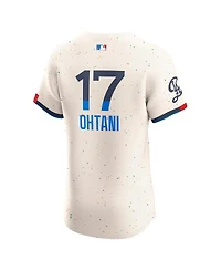 Nike Men's Shohei Ohtani Cream Los Angeles Dodgers City Connect Elite Jersey