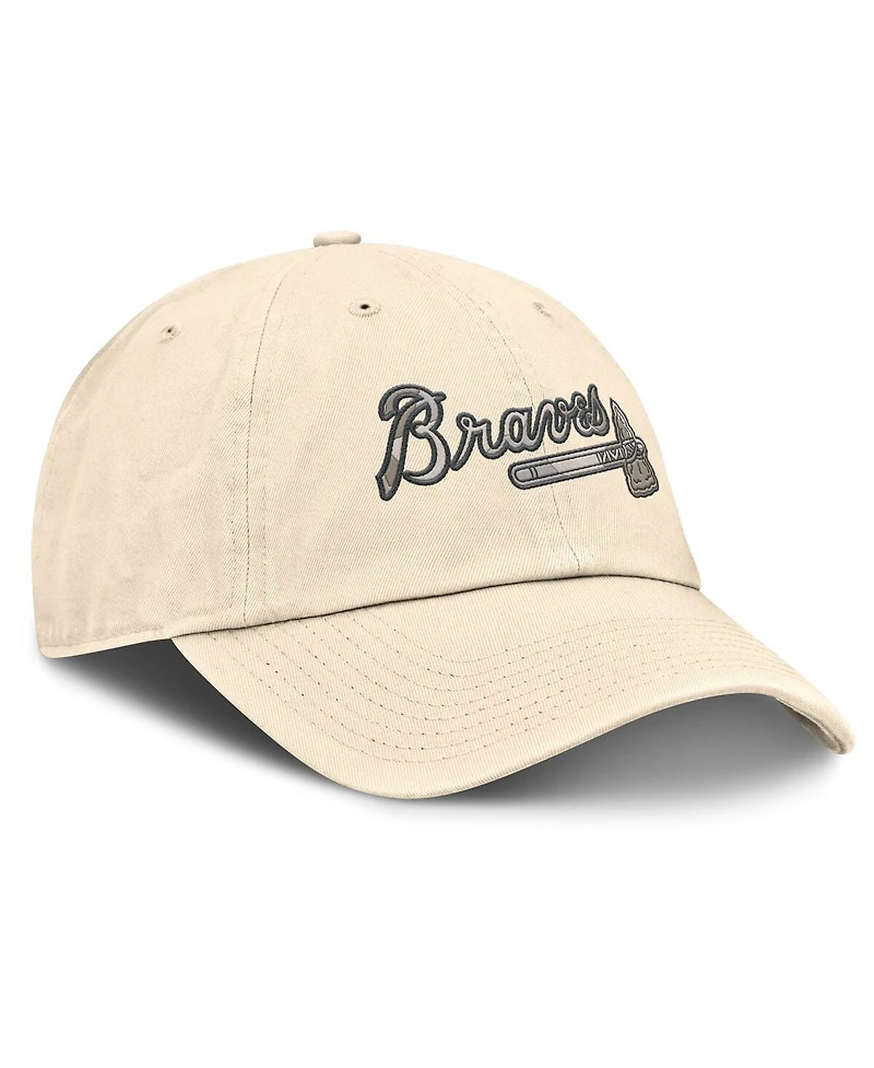 Nike Men's Natural Atlanta Braves Camo Pack Club Adjustable Hat