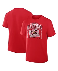 Fanatics Men's Red Chicago Blackhawks Centennial Retro T-Shirt