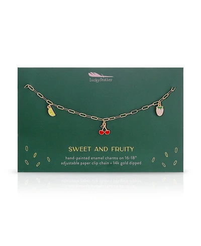 Lucky Feather Enamel Treasure Necklace