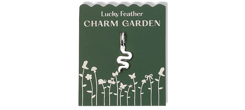 Lucky Feather Charm Garden - Silver - Snake Charm