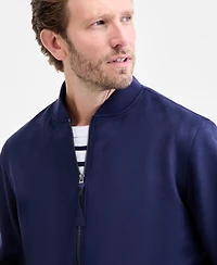 Club Room Men's Faux-Suede Baseball Collar Jacket, Macy's Exclusive