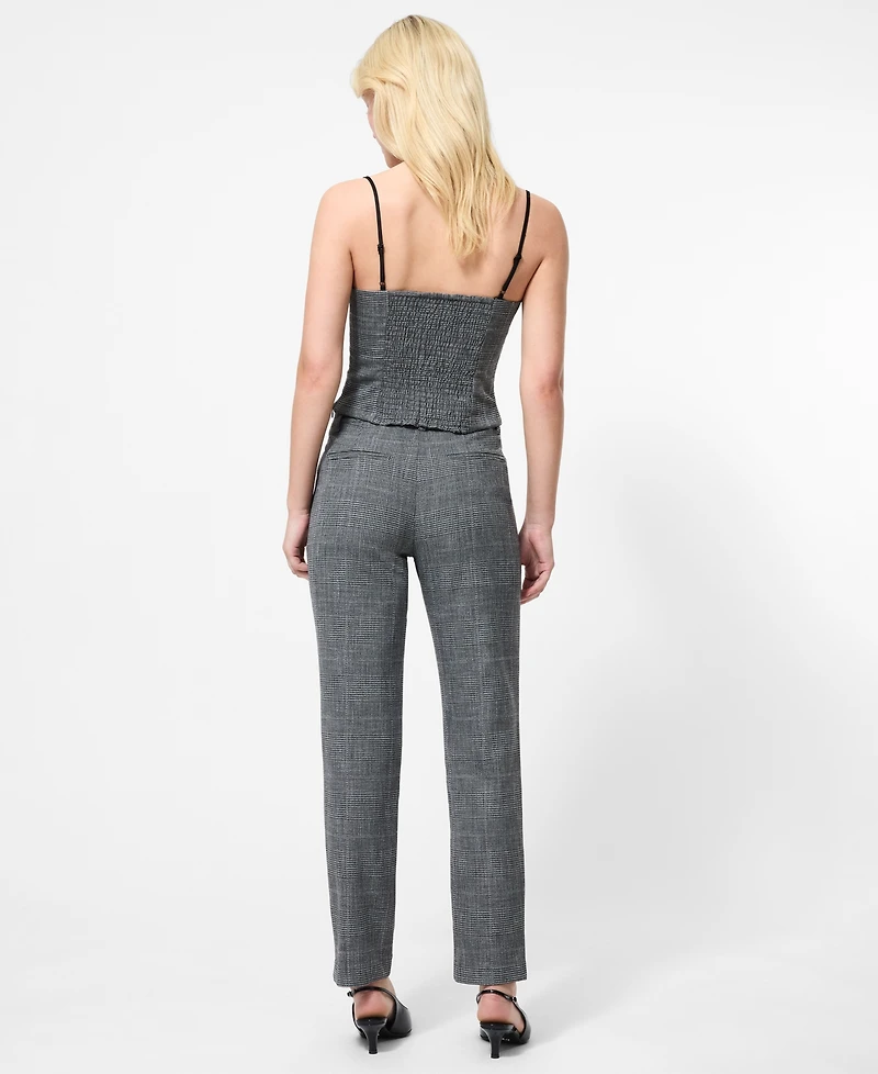 French Connection Women's Owen Plaid Suiting Corset Top