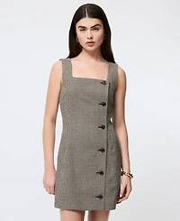 French Connection Women's Houndstooth Square-Neck Mini Dress
