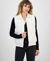 Madden Girl Women's Ribbed-Trim Puffer Vest