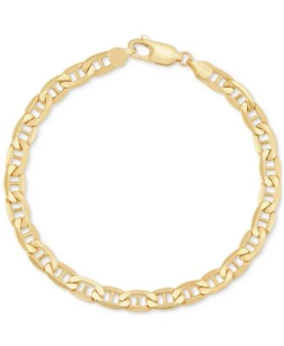 Italian Gold Lightweight Polished Mariner Link Chain 7.5 Bracelet 5.5mm In 14k Gold 8.5 Bracelet 5.5mm In 14k Yellow Gold 8.5 Bracelet 5.5mm In 14k White Gold