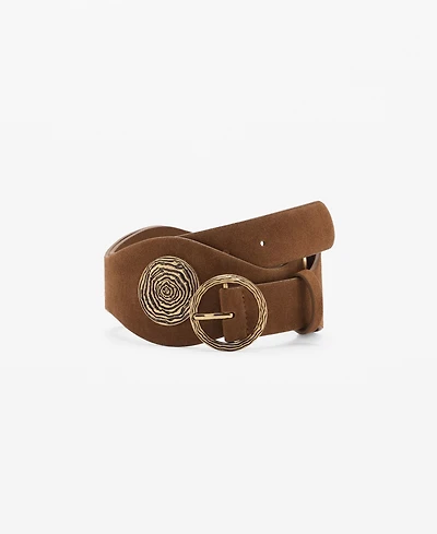 Mango Women's Leather Obi Belt