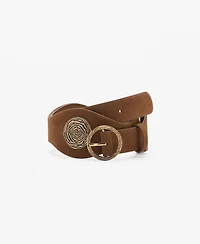 Mango Women's Leather Obi Belt
