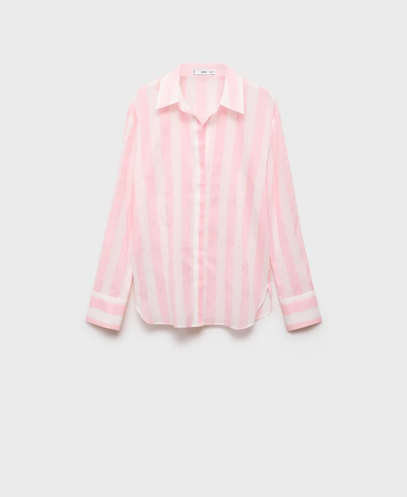 Mango Women's Striped Cotton Shirt