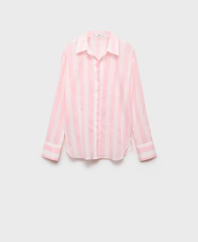 Mango Women's Striped Cotton Shirt