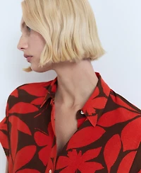 Mango Women's Printed Short-Sleeved Shirt
