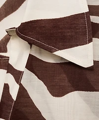 Mango Women's Flowy Zebra Printed Shirt