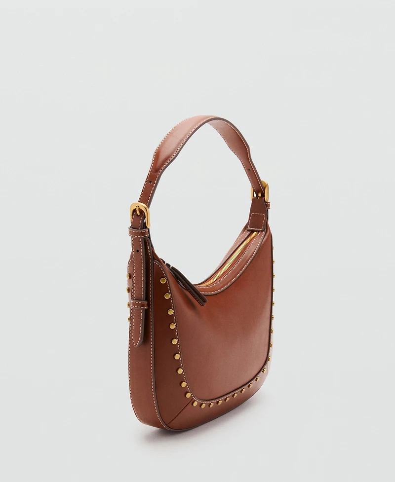 Mango Women's Small Studded Shoulder Bag