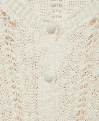 Mango Women's Openwork Knit Cardigan