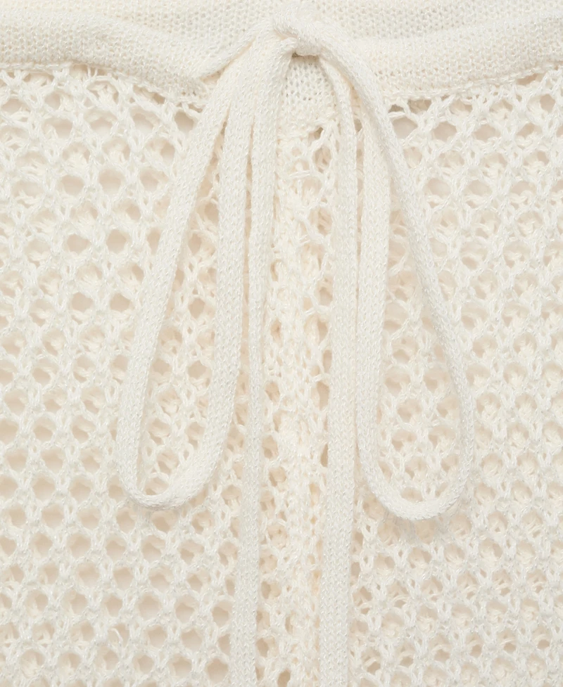 Mango Women's Crochet Flared Pants
