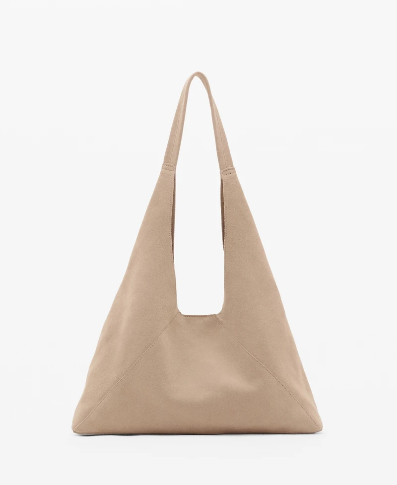 Mango Women's Suede Shoulder Bag