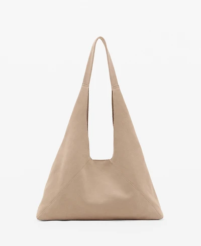 Mango Women's Suede Shoulder Bag