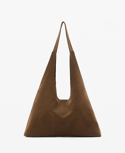 Mango Women's Suede Shoulder Bag