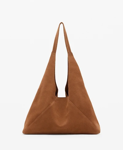 Mango Women's Suede Shoulder Bag