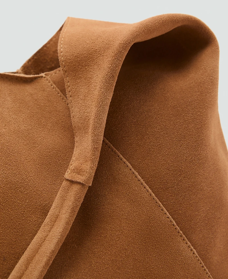 Mango Women's Suede Shoulder Bag