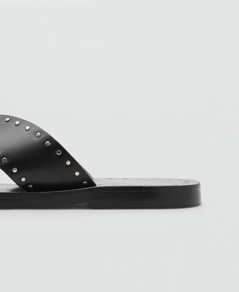 Mango Women's Studded Leather Sandals