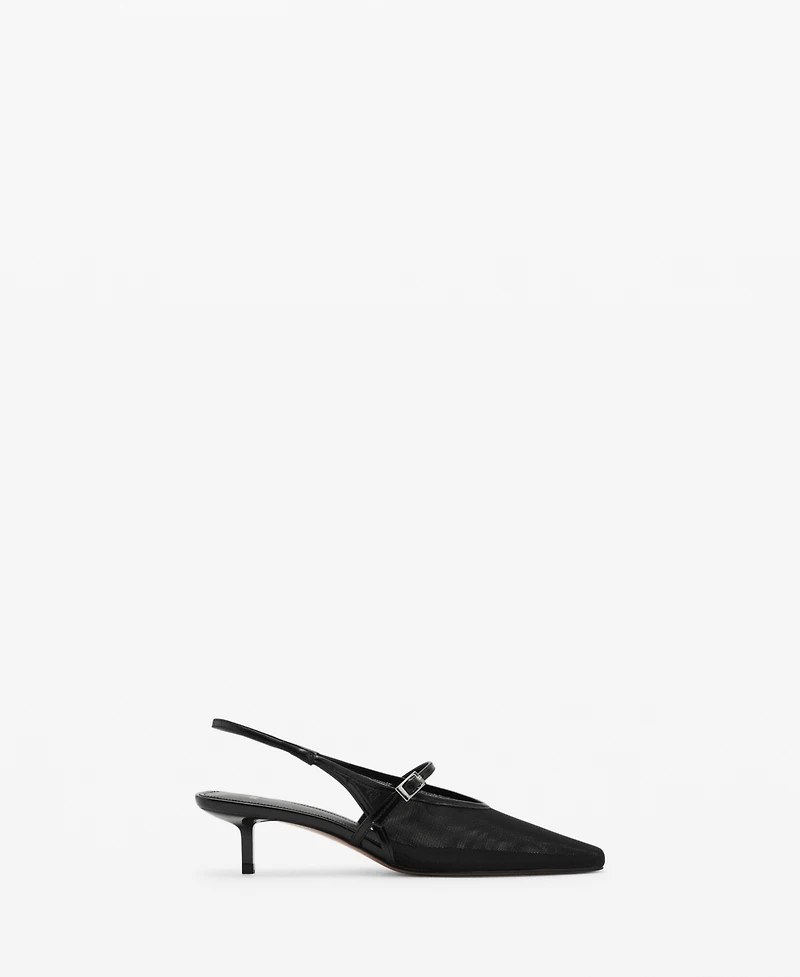 Mango Women's Heeled Mesh Shoes