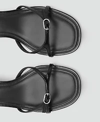 Mango Women's Buckle Detail Heeled Sandals