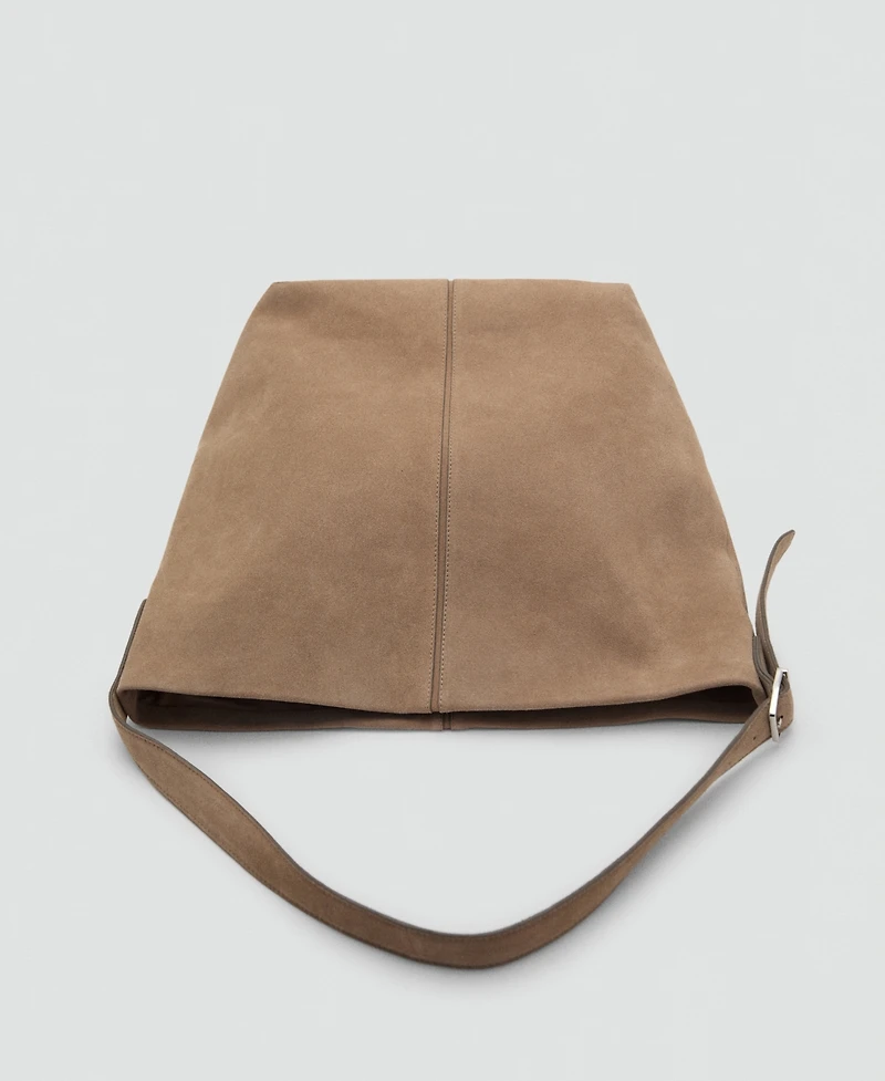 Mango Women's suede Bucket Bag