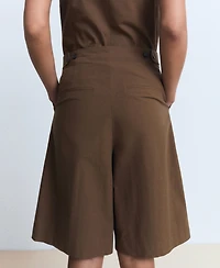 Mango Women's Cotton Suit Bermuda Shorts
