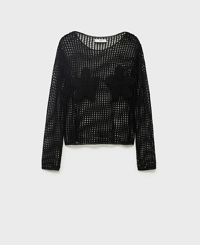 Mango Women's Knit Embroidered Sweater