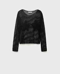 Mango Women's Knit Embroidered Sweater