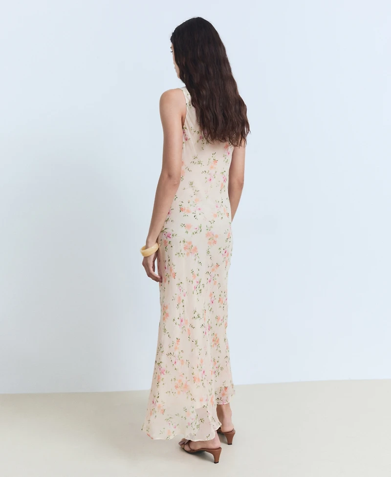 Mango Women's Draped Floral Dress