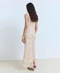 Mango Women's Draped Floral Dress