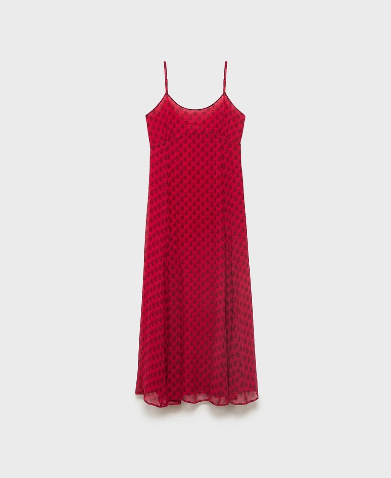 Mango Women's Floral-Print Chiffon Dress