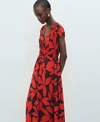 Mango Women's Long Printed Dress