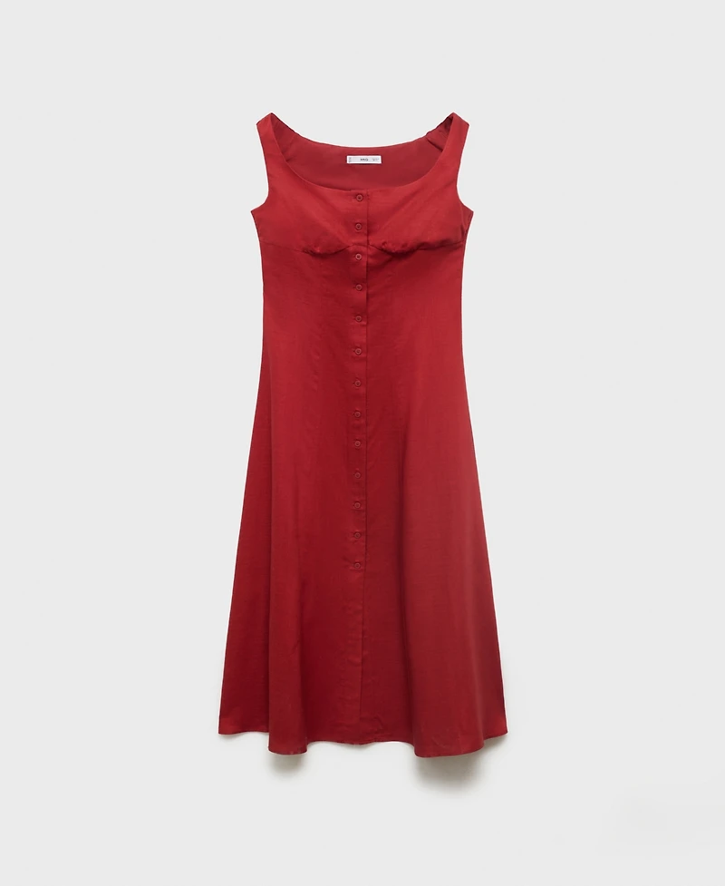 Mango Women's Buttoned Midi Dress