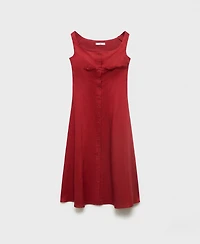 Mango Women's Buttoned Midi Dress