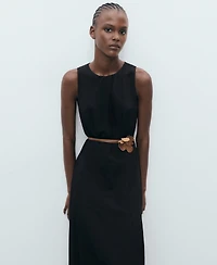 Mango Women's Balloon Effect Long Dress