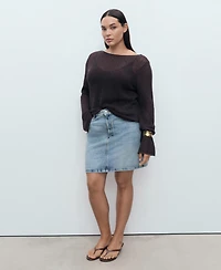 Mango Women's Denim Short Skirt