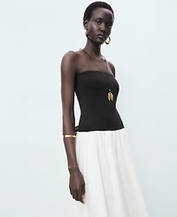 Mango Women's Strapless Balloon Dress