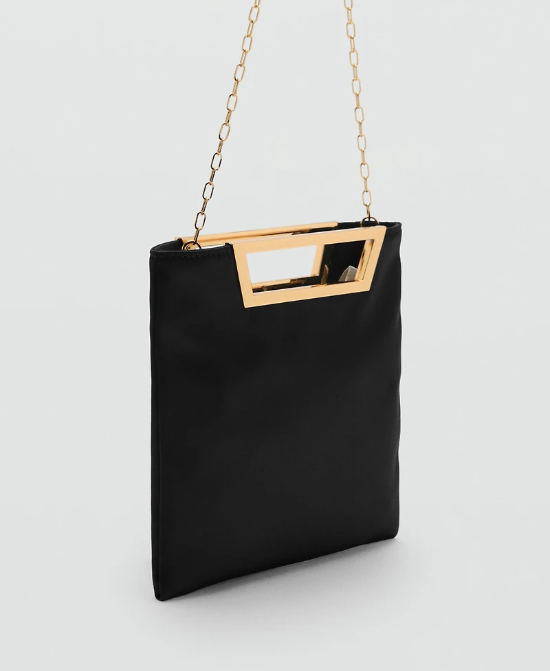 Mango Women's Metal Handle Handbag